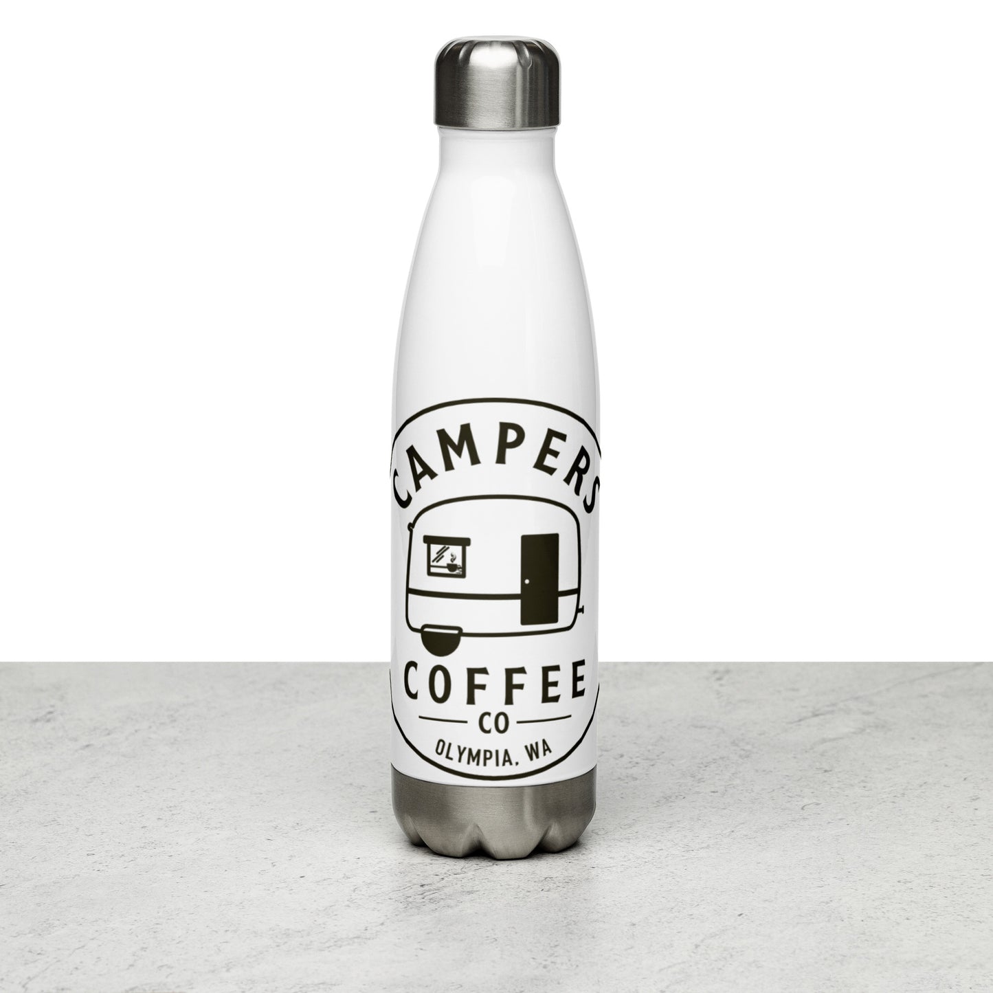 Campers Coffee Stainless Steel Water Bottle