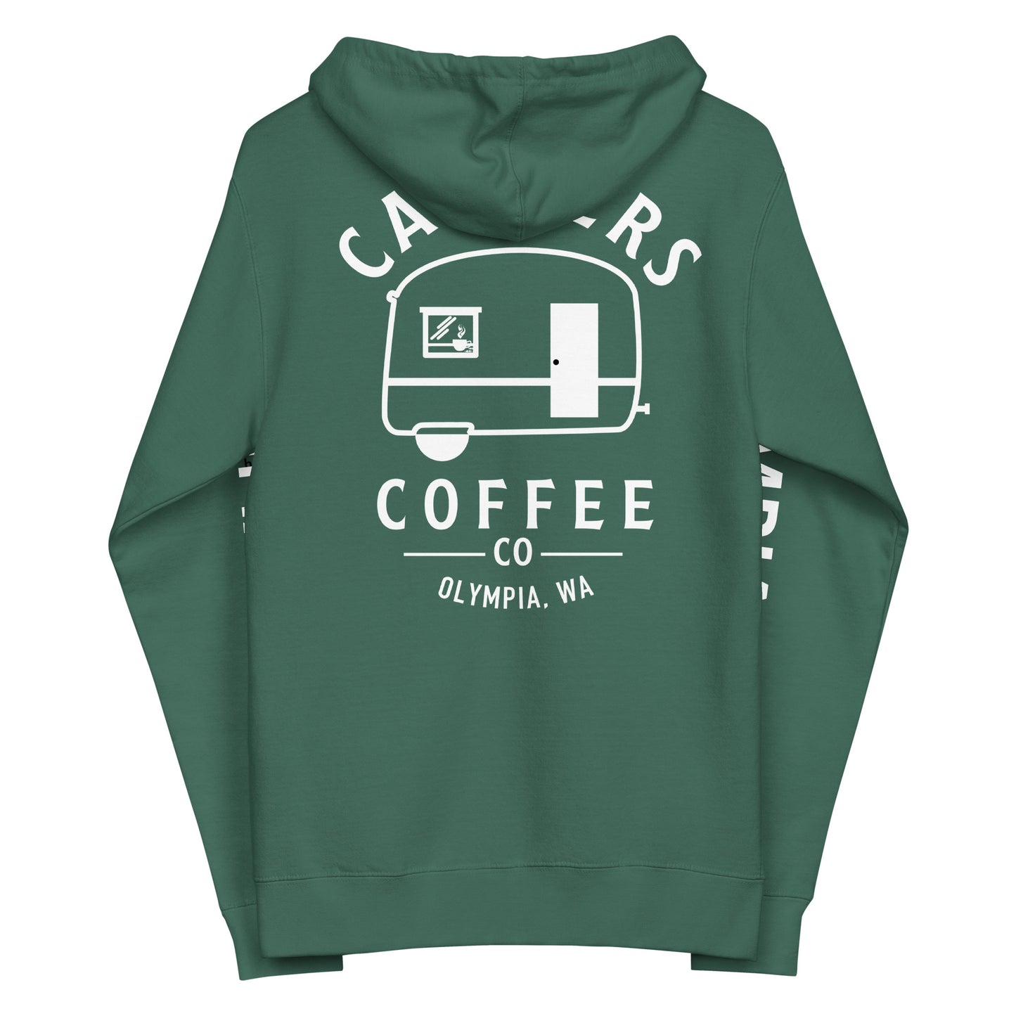 Unisex fleece zip up hoodie