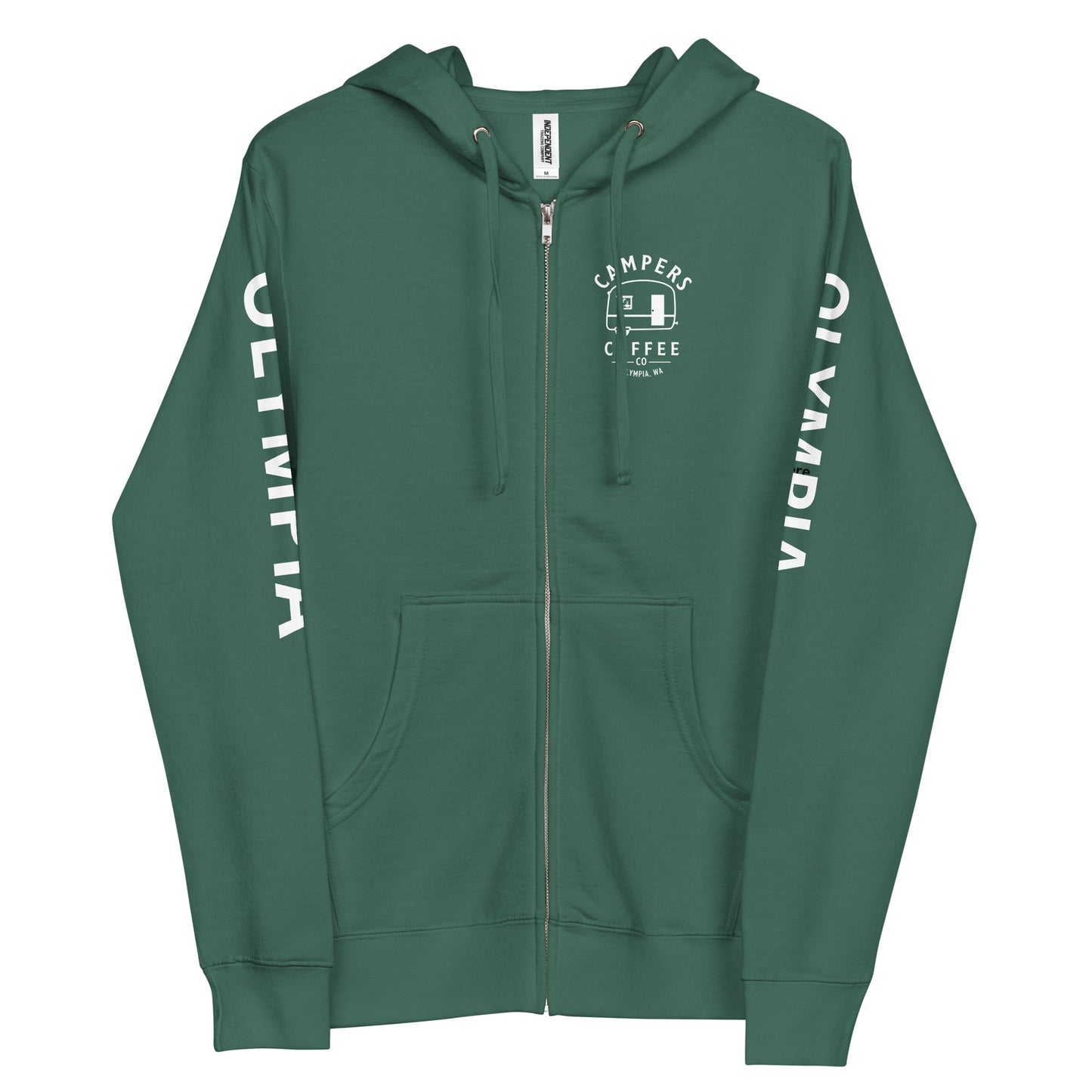 Unisex fleece zip up hoodie