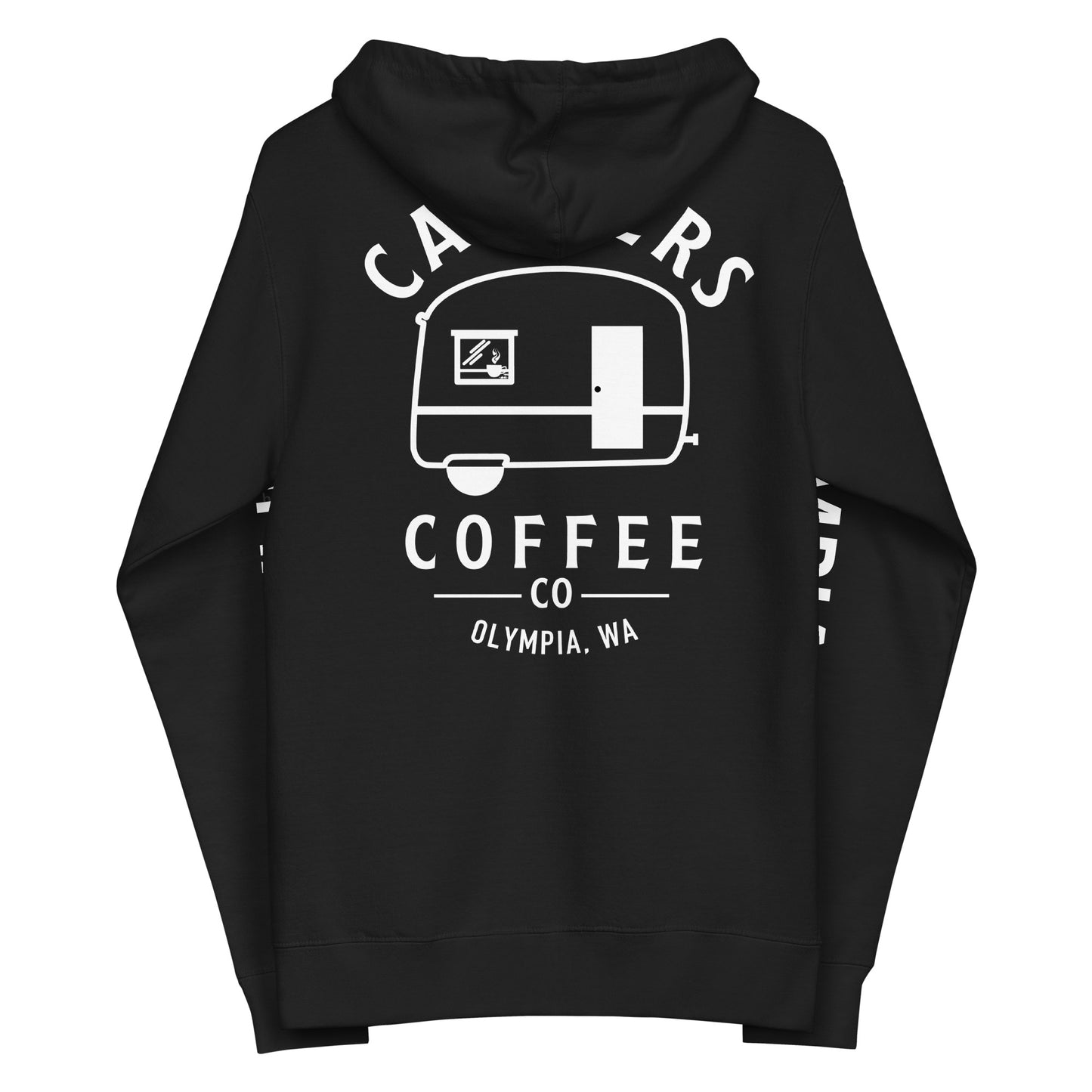 Unisex fleece zip up hoodie