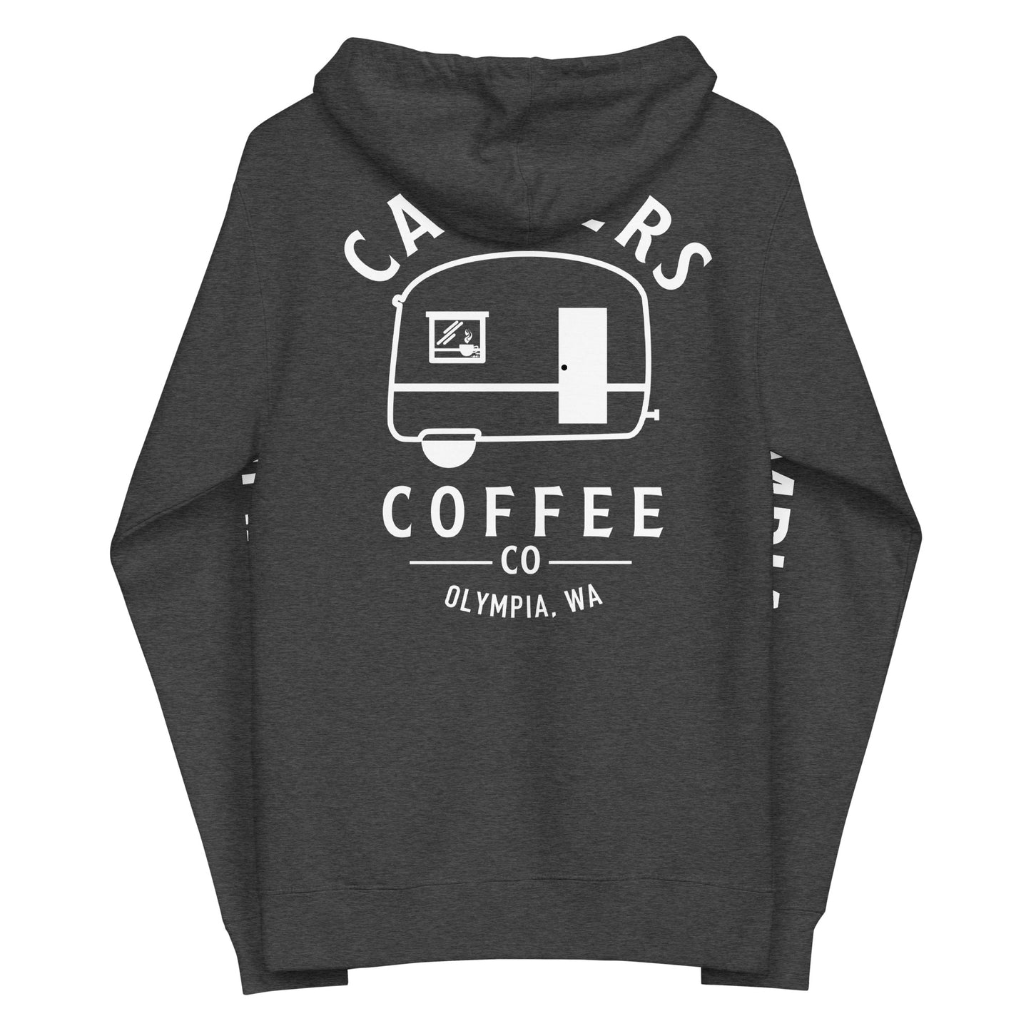 Unisex fleece zip up hoodie