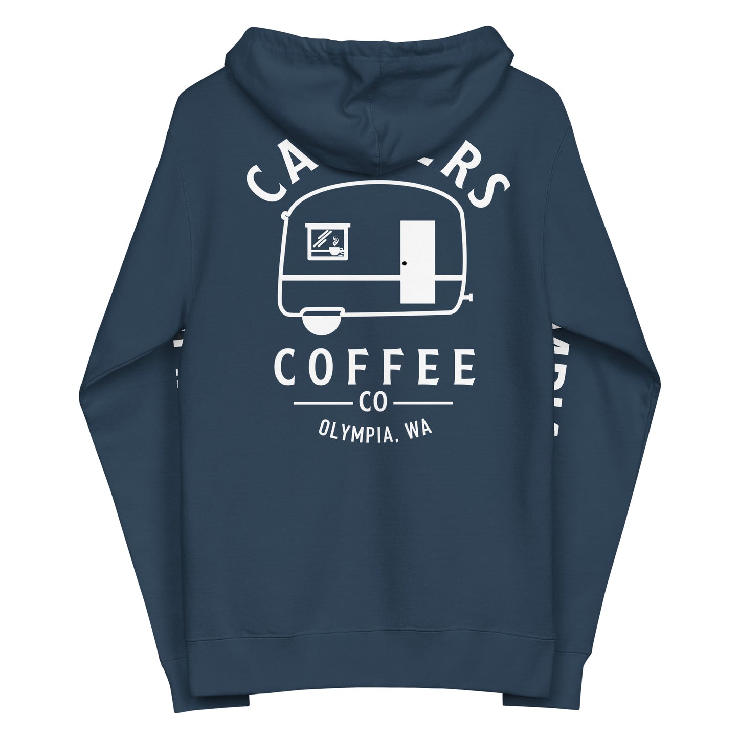 Unisex fleece zip up hoodie