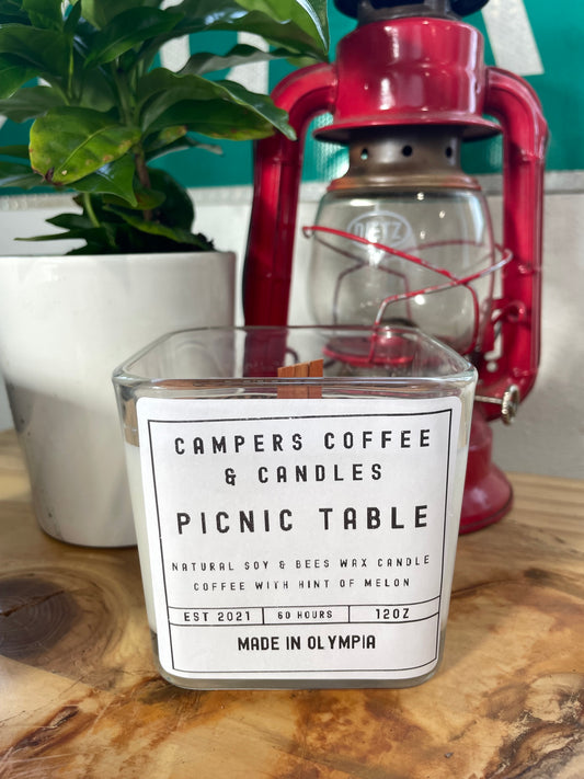 Pumpkin Coffee 12oz Candle square glass jar