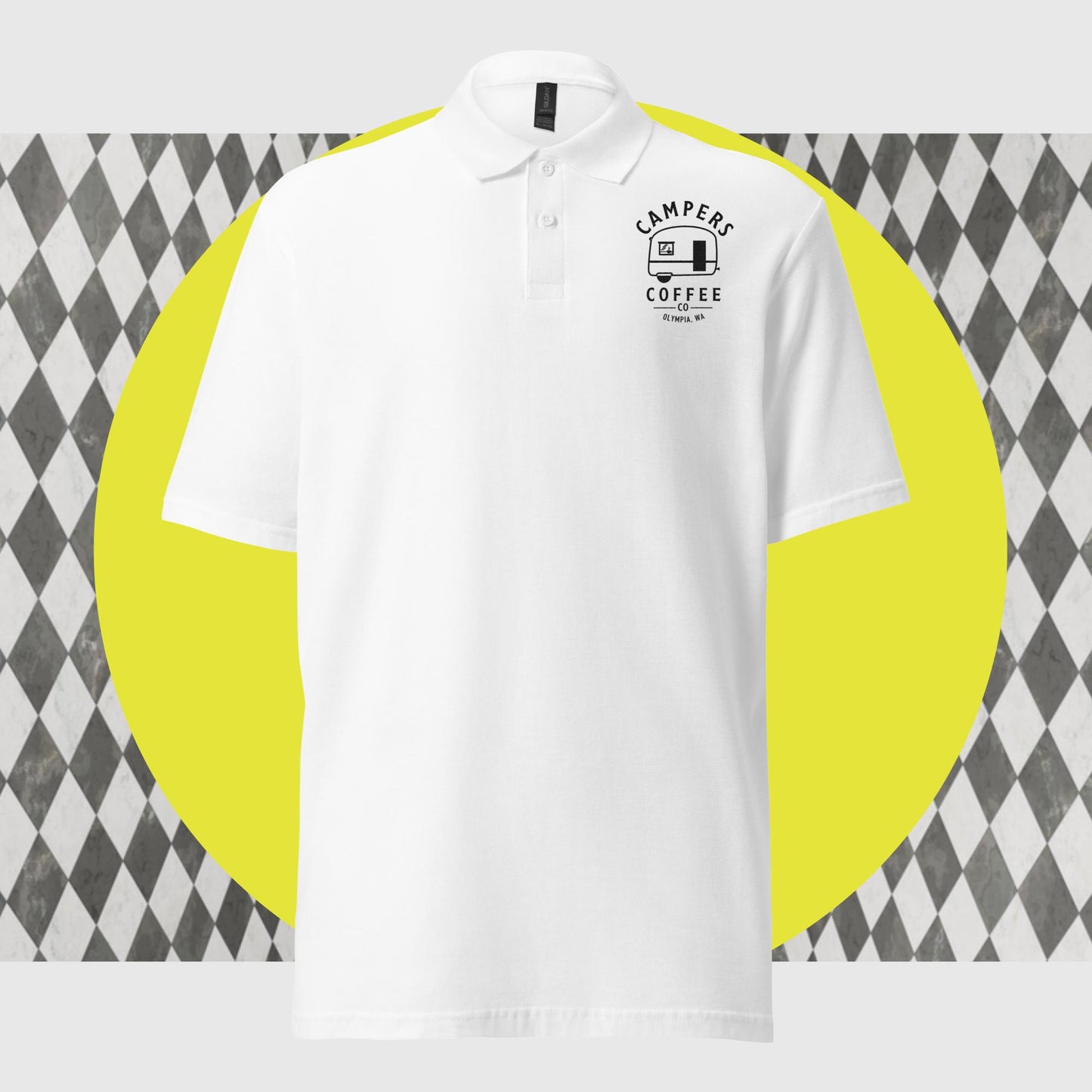 Campers coffee polo shirt